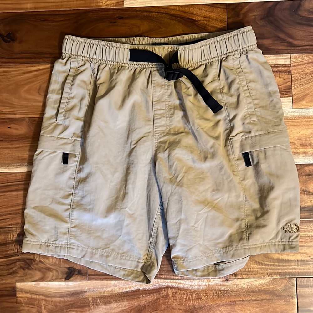 The North Face shorts. Size large. Tan in color.